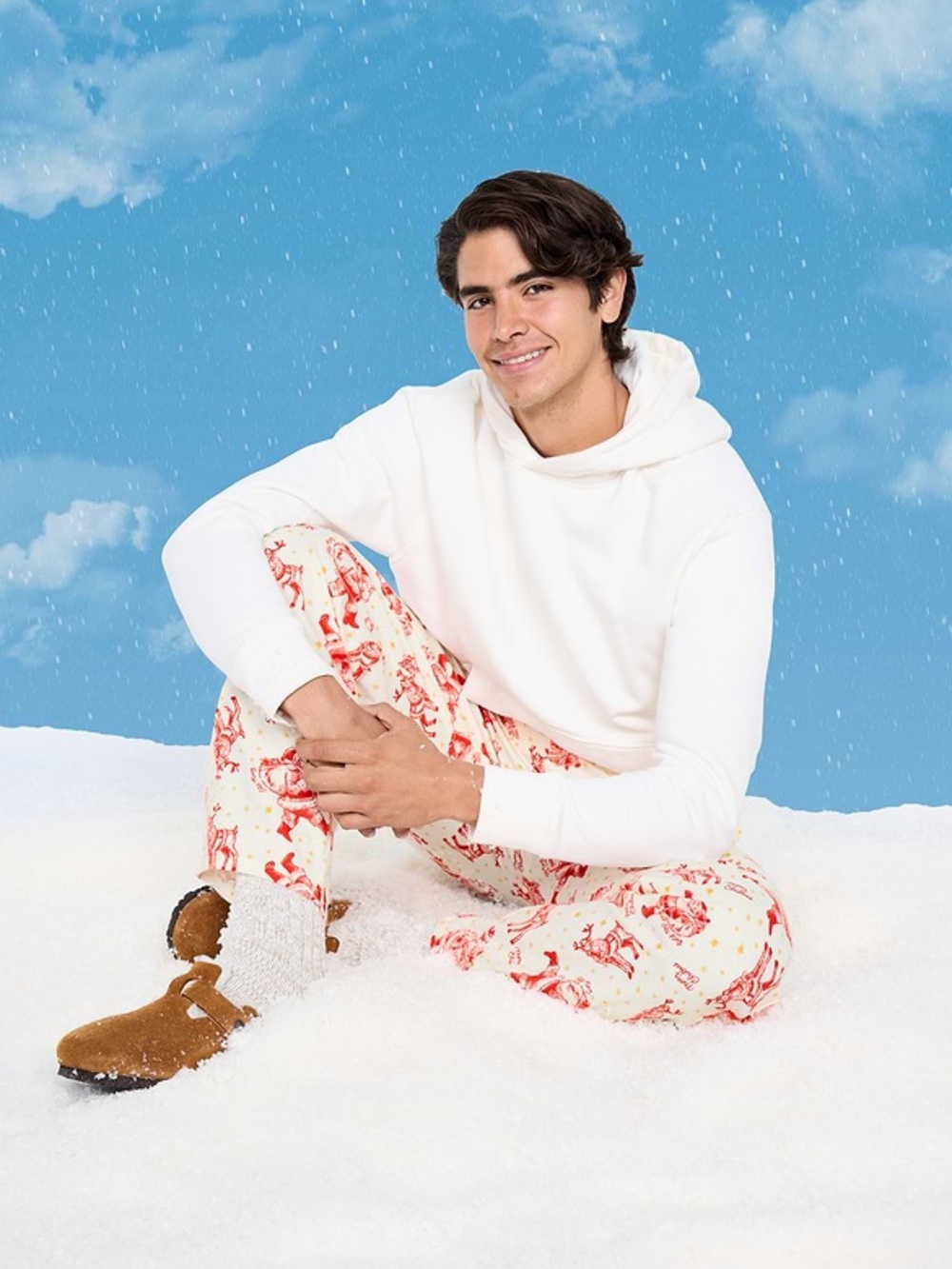Old Navy Jingle Flannel Santdeer Pajama Pants for Men LT